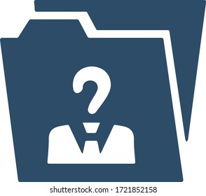 Unknown directory icon isolated on white background.