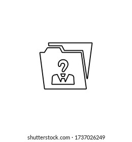 Unknown directory icon isolated on white background.