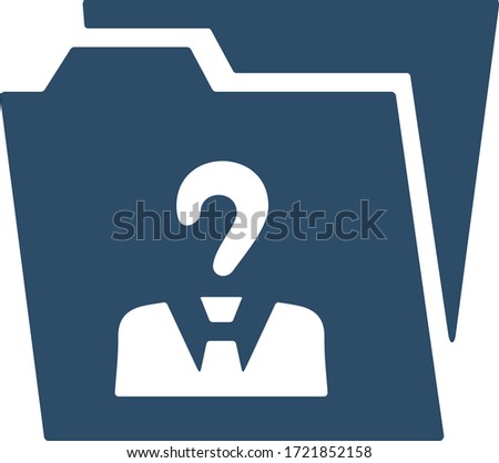 Unknown directory icon isolated on white background.