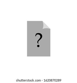 Unknown document color line icon. File page with question mark vector outline colorful sign.