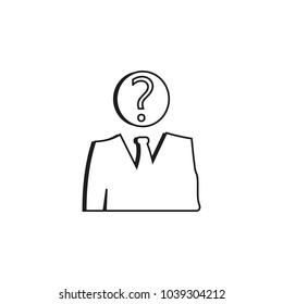 unknown employee icon. Detailed icon of head hunting and employee icon. Premium quality graphic design. One of the collection icon for websites, web design, mobile app on white background