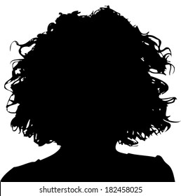 Unknown female person silhouette