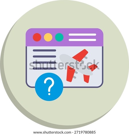 Unknown Flat Circle Style Icon