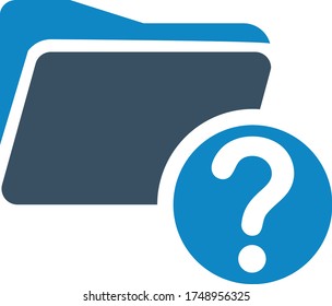 Unknown folder icon (vector illustration)