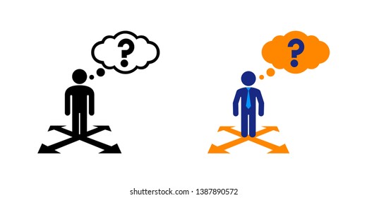 Unknown Future Icon in Color and Black Version