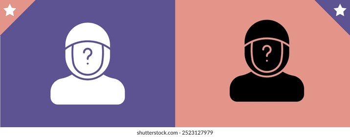 Unknown Head of Hijab Woman Logo, Avatar, Icon, Symbol. Silhouette