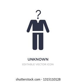 unknown icon on white background. Simple element illustration from People concept. unknown icon symbol design.