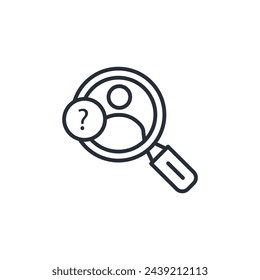 unknown icon. vector.Editable stroke.linear style sign for use web design,logo.Symbol illustration.