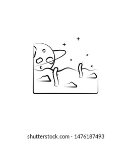 Unknown land icon. Element of hand draw ufo icon