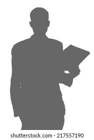 Unknown male person silhouette