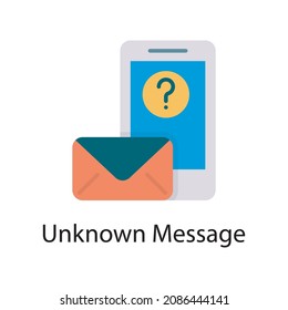 Unknown Message vector Flat Icon Design illustration. Web And Mobile Application Symbol on White background EPS 10 File