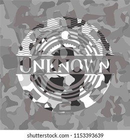 Unknown on grey camo pattern
