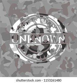 Unknown on grey camouflage texture