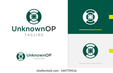 Unknown operation logo design, circle logo concept, abstract icon, suitable for business and app logo or icon