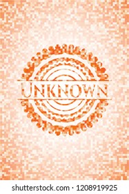 Unknown orange mosaic emblem with background