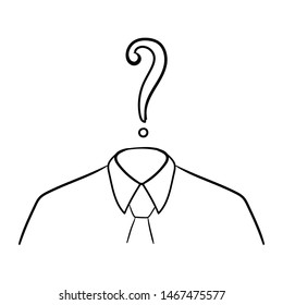 unknown person doodle icon vector 