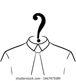 unknown person doodle icon vector 