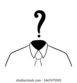 unknown person doodle icon vector 