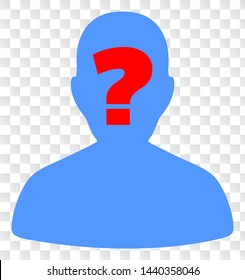 Unknown person EPS vector pictograph. Illustration contains flat unknown person iconic symbol on a chess transparent background.