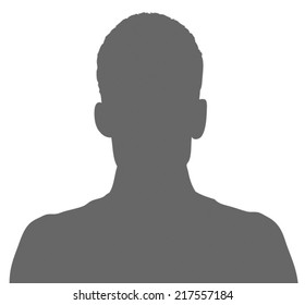 Unknown person. Female person silhouette.