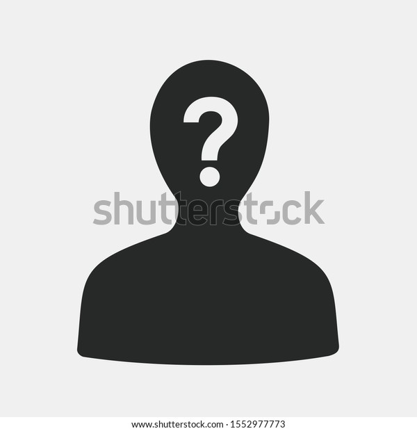 Unknown Person Hidden Covered Masked Face Stock Vector Royalty Free