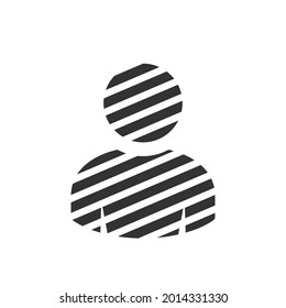 Unknown person, hidden identity icon. Lacking individuality, distinction, recognizability. Anonymous author. Being incognito.