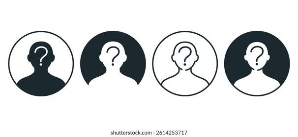 Unknown person icon. Illustration vector