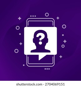 unknown person icon with a phone