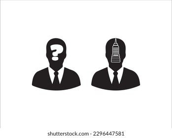 Unknown Person icon PNG and SVG Vector Free Download, Unknown person icon stock vector. Illustration of mystery, Head man icon isolated men silhouette male Vector Image, Man suit male avatar head. svg