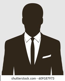 Unknown person silhouette.  Profile picture, silhouette profile. Man avatar profile. Male profile icons. 