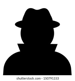 Unknown person, vector silhouette