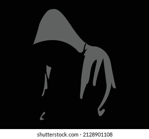 Unknown persona with black background