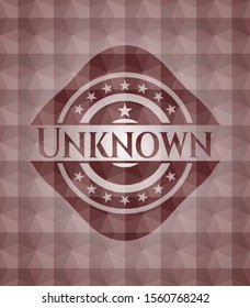 Unknown red geometric emblem. Seamless.