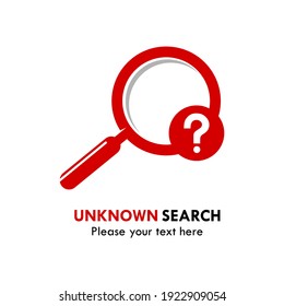 Unknown search logo template illustration.