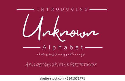 Unknown Signature Font Calligraphy Logotype Script Font Type Font lettering handwritten