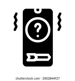 unknown telephone user call fear glyph icon vector. unknown telephone user call fear sign. isolated contour symbol black illustration