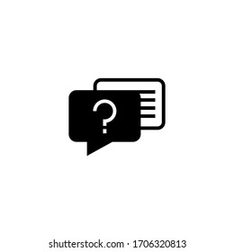 Unknown topic vector icon in black solid flat design icon isolated on white background