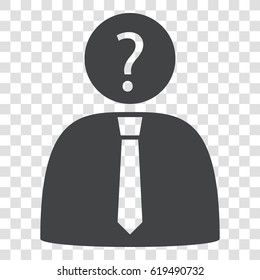 Unknown User Icon In Trendy Flat Style Isolated On Transparent Background. User Silhouette Symbol For Your Web Site Design.