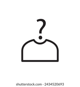 unknown vector glyph flat icon flat liner illustration on white background..eps
