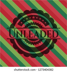 Unleaded christmas badge background.