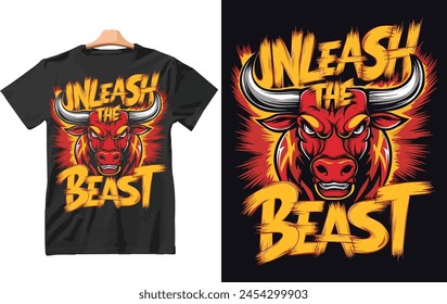 Unleash the beast t shirt Design Vector.