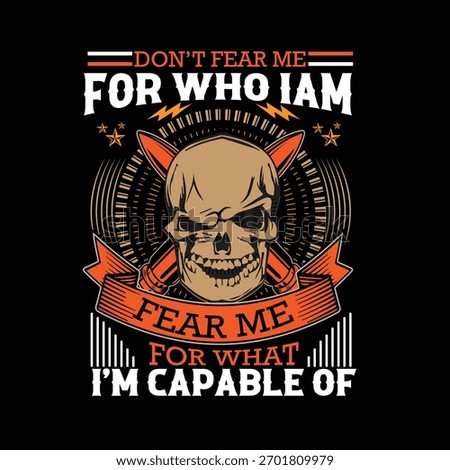 Unleash The Capability Edgy Skull Motto Tee Design