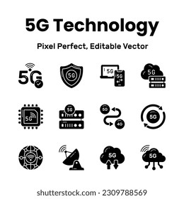 Unleash creativity with our 5G network icons empower your visuals with sleek and modern icons that symbolize the power of high-speed connectivity.