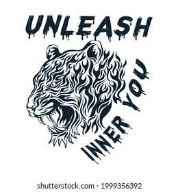 Unleash Inner You Slogan T Shirt Design