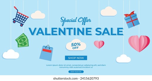 Unleash love with our Valentine's Day sale! Elevate your designs with this banner template. Limited time. Shop now for irresistible deals. 💖 #ValentinesDay #GraphicDesign