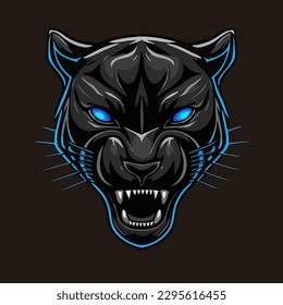 Panther Head Logo Vector Silhouette Graphic by Bigbang · Creative