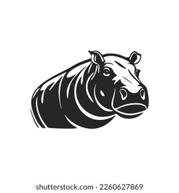 Unleash the power of your brand with a clean and minimal hippo logo.