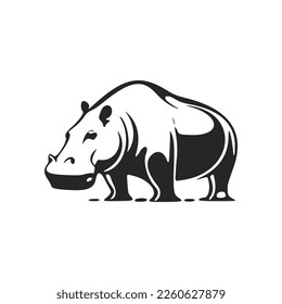 Unleash the power of your brand with a minimal hippo logo.