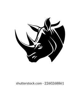 Unleash the power of your brand with a minimalistic rhino head logo.