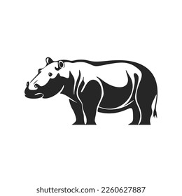 Unleash the power of your brand with a modern hippo logo.